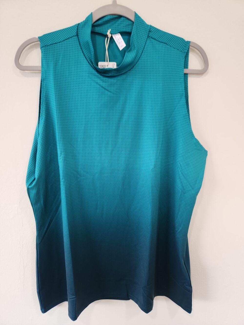 ADIDAS GOLF POLO SLEEVELESS WOMEN's SHIRT TEAL SIZE XL NWT